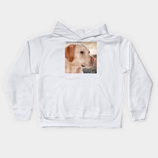 Painting of a Gorgeous Golden Retriever Kids Hoodie